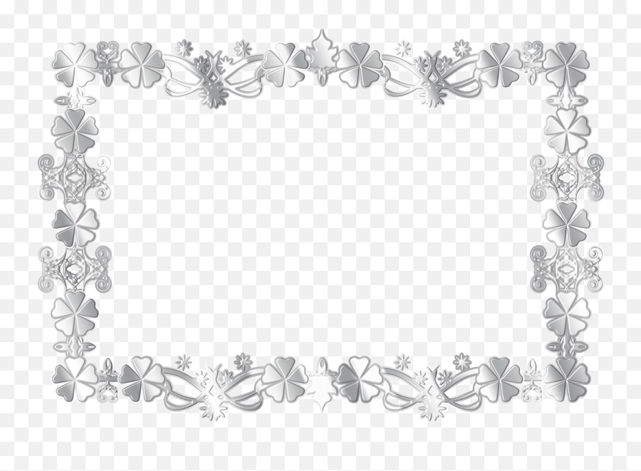 Floral Frame Png - White Flower Border Png,Frame Png Transparent
