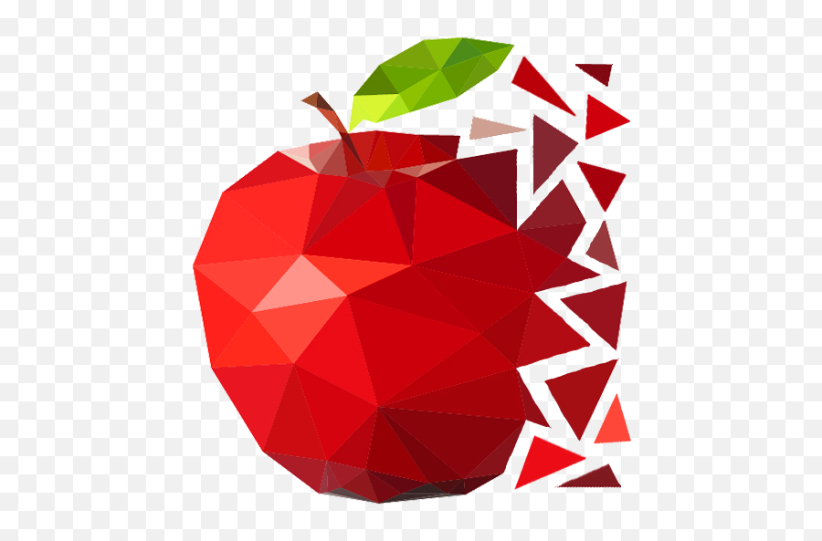 Poly Fruit Puzzle 3d Polygon Roll Game Apk 1 - Download Apk Red Apple Geometric Png,Icon Poly