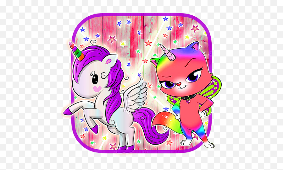 Unicorn Cat Cartoon Rainbow Wallpaper Apk 10 - Download Apk Unicorn Png,Rainbow Unicorn Icon