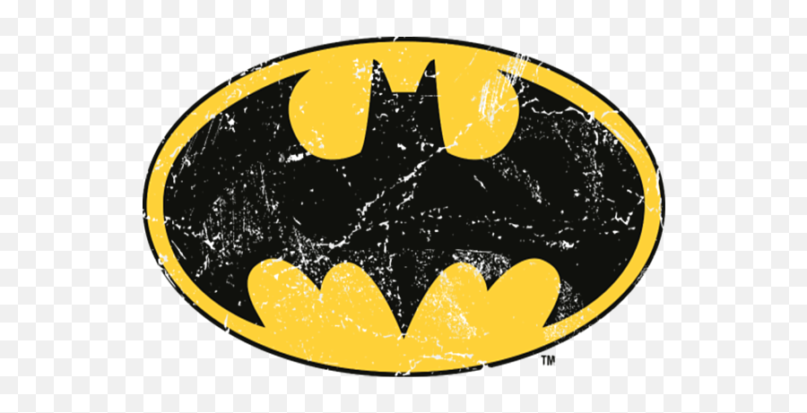 Dc Comics Batman Logo Used Look Sticker - Batman Motif Png,Batman Icon