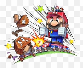 Mario Luigi Paper Jam - png