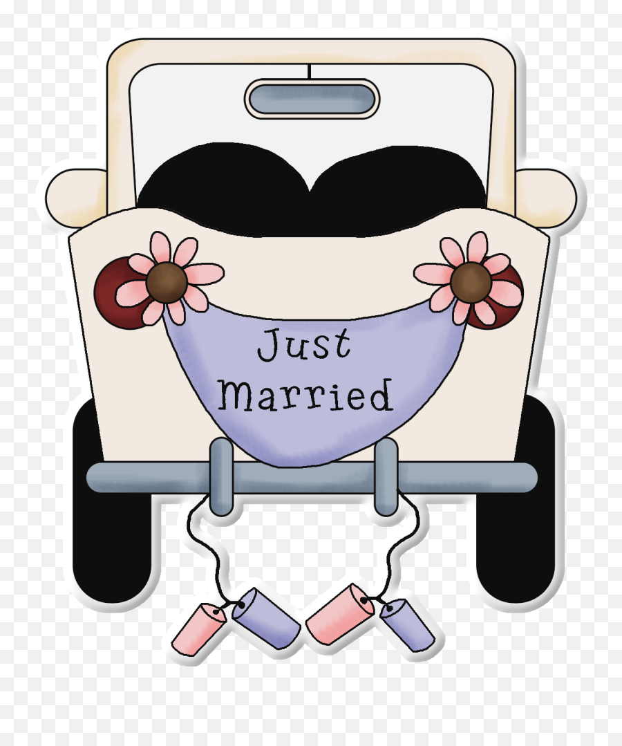 Sc Wedding Day Sticker 1png Decoupage - Transparent Just Married Car Clipart,Precious Moments Icon
