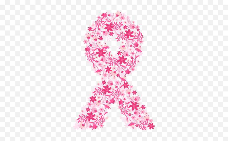 Breast Cancer Flowers Ribbon - Breast Cancer Flower Ribbon Png,Breast Cancer Logo
