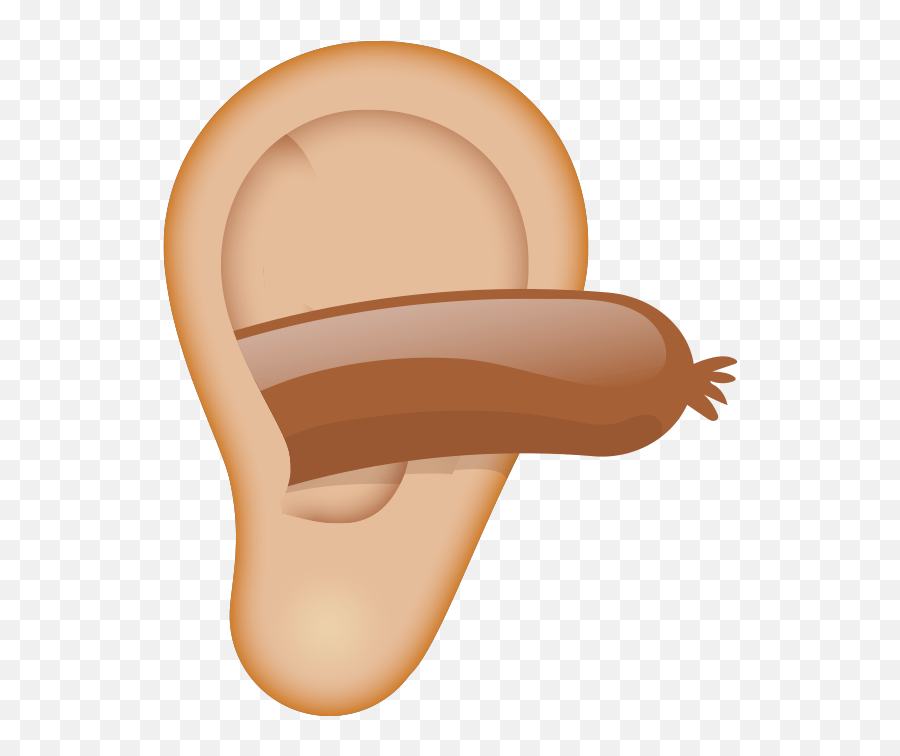 Emoji Result - Sausage In Ear Png,Ear Png