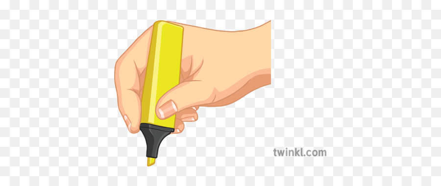 Hand Holding A Highlighter Pen Highlight Stationary English - Illustration Png,Highlighter Png