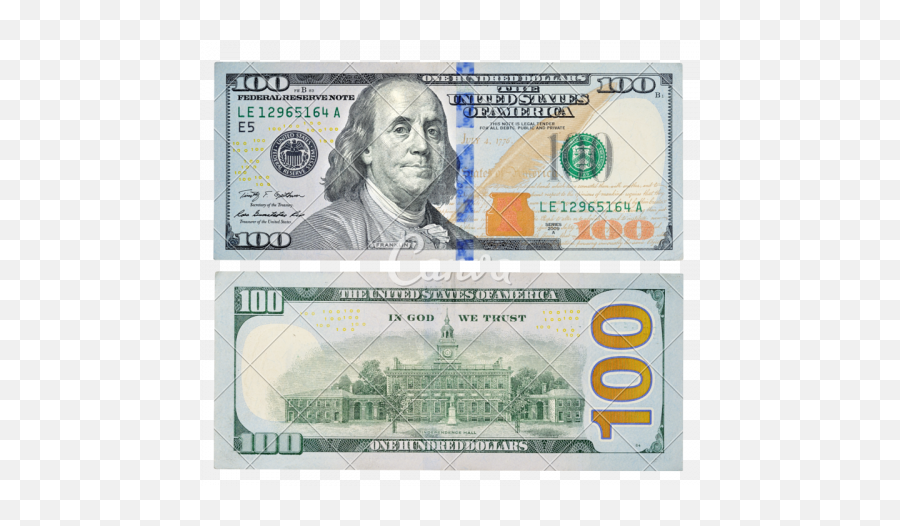 Us 100 Dollar Bill - 100 Dollar Bill Front And Back Png,Hundred Dollar Bill Png