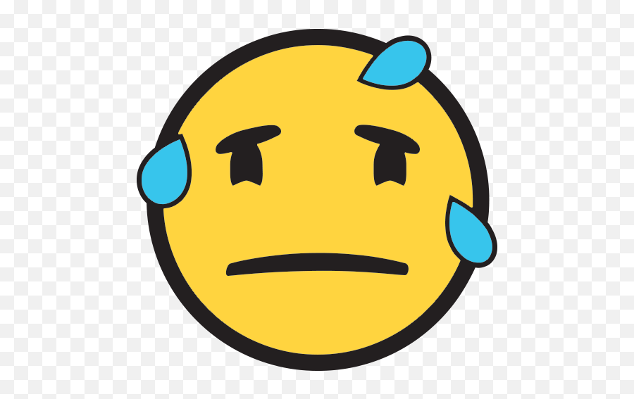 Sweat Emoji Png Picture - Micro Soft Face Emoji Frowning,Sweat Emoji Png.
