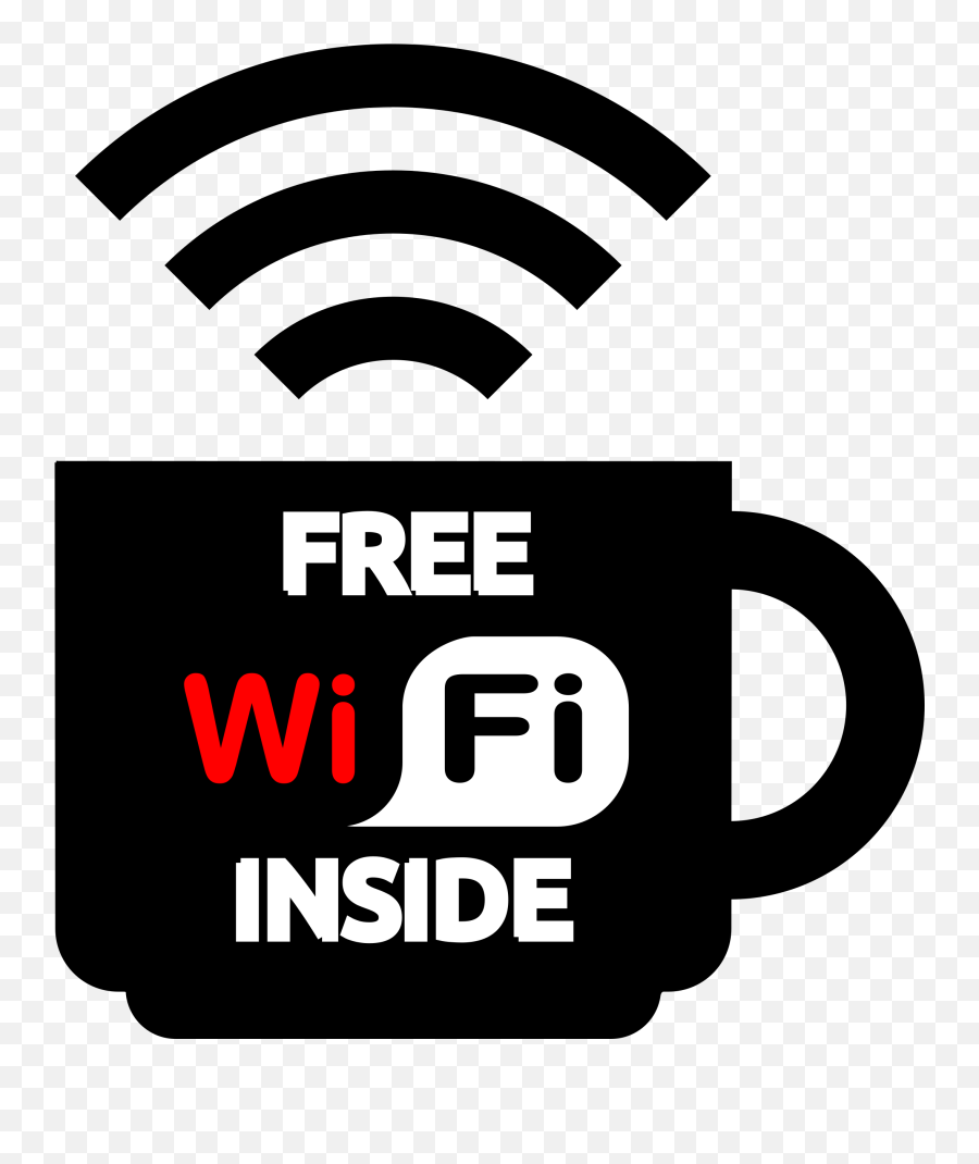 Logo Free Wifi Inside For A Cafe - Free Wifi Png,Wifi Logo