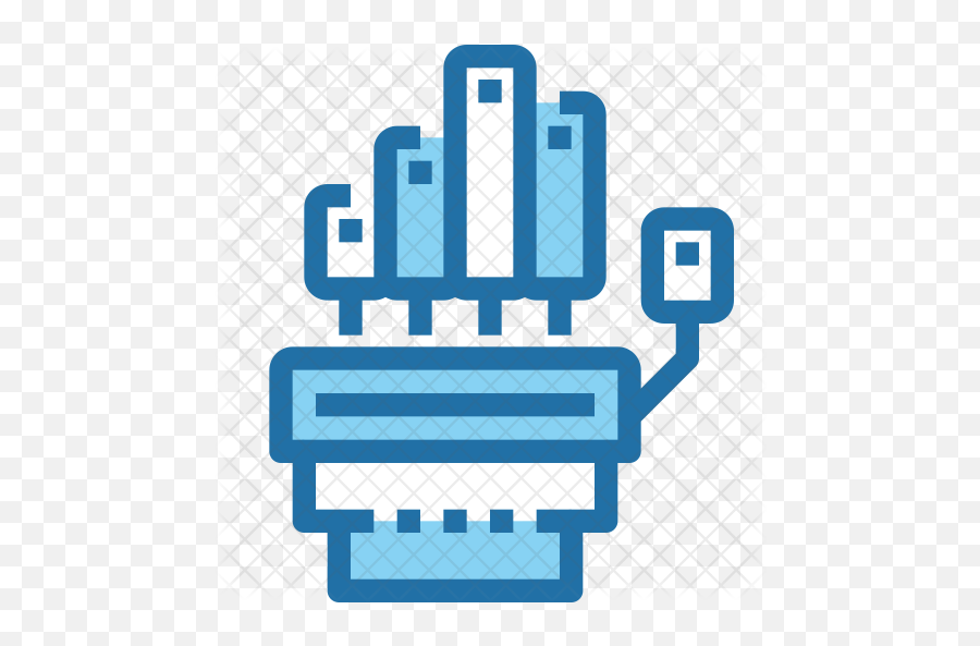 Robotic Hand Icon Of Colored Outline - Clip Art Png,Robot Hand Png