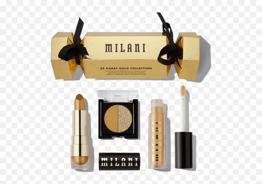 24 Karat Gold Collection - Milani Gold Duo Eyeshadow Png,Gold Lips Png