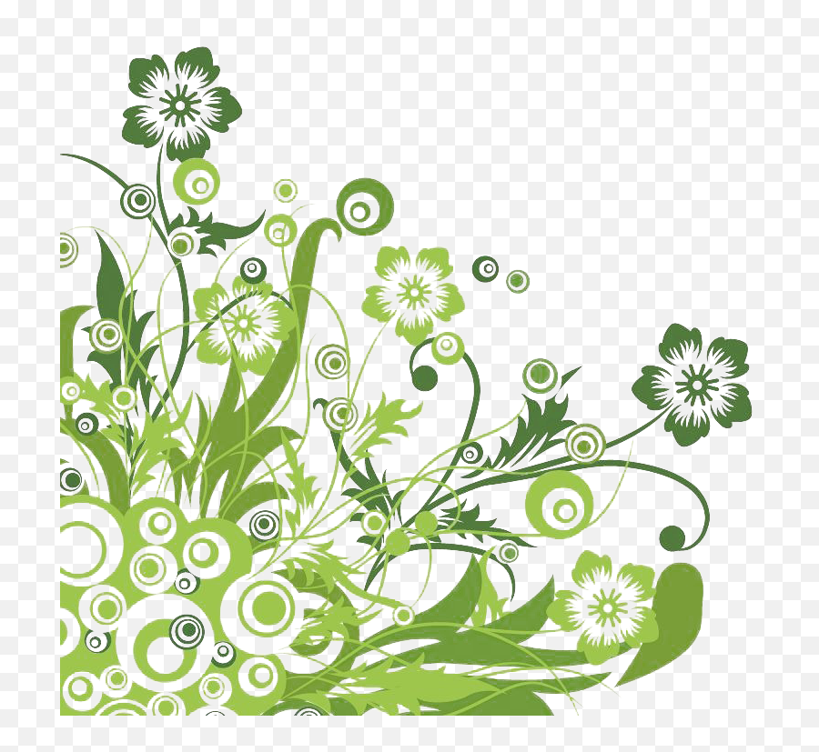 Free Png Graphics 6 Image - Green Flowers Vector Png,Free Png Graphics
