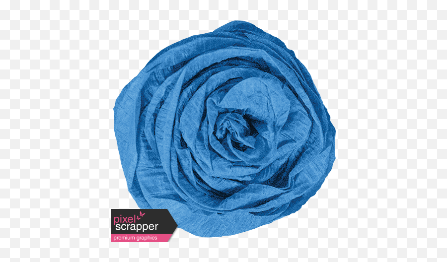 Good Day - Blue Paper Flower Graphic By Janet Scott Pixel Garden Roses Png,Paper Flower Png