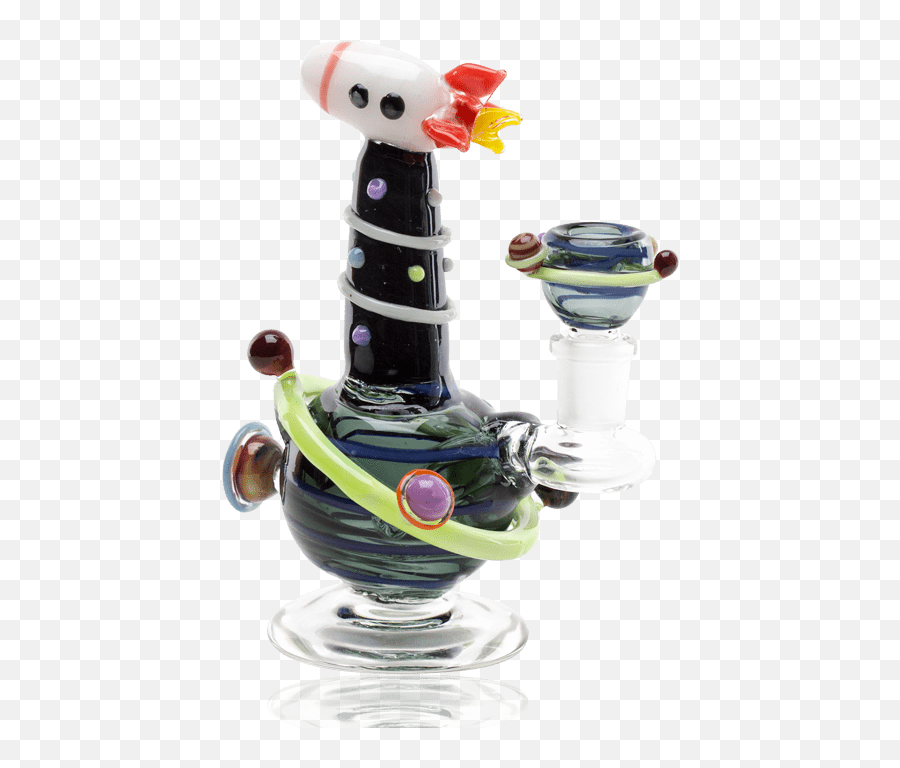 Rocket Ship Mini Rig Bong By Empire Glassworks - Ismokefresh Rocket Ship Bong Png,Rocket Ship Transparent