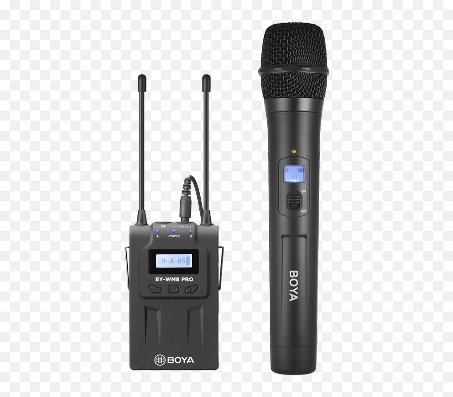 By - Wm8prok3 Boya Uhf Wireless Handheld Microphone With Portable Receiver Boya Wm8 Pro K3 Png,Radio Mic Png