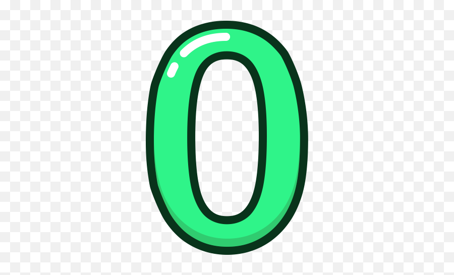 Green Numbers Number Zero Study Icon - Zero Icon Png,Zero Png