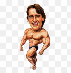 Arnold Schwarzenegger Bodybuilding - Body Builder Caricature Body Png,Arnold Schwarzenegger Png