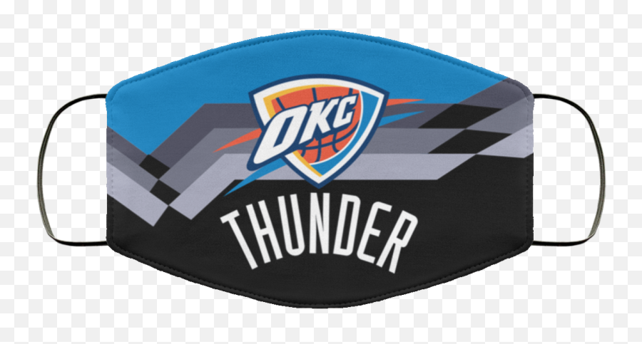 Oklahoma City Thunder Nba Face Mask - Oklahoma City Thunder Png,Oklahoma City Thunder Logo Png