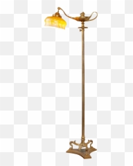 1910s Tiffany Studios Gilt Bronze And Damascene Favrile Aladdin Floor Lamp - Street Light Png,Aladdin Lamp Png