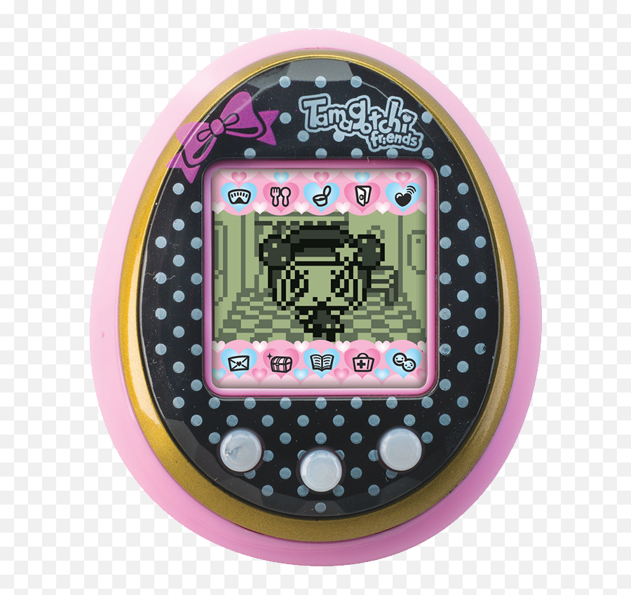 Download Pink Bow U0026 Black Dots - Tamagotchi Friends Full Png,Black Dots Png