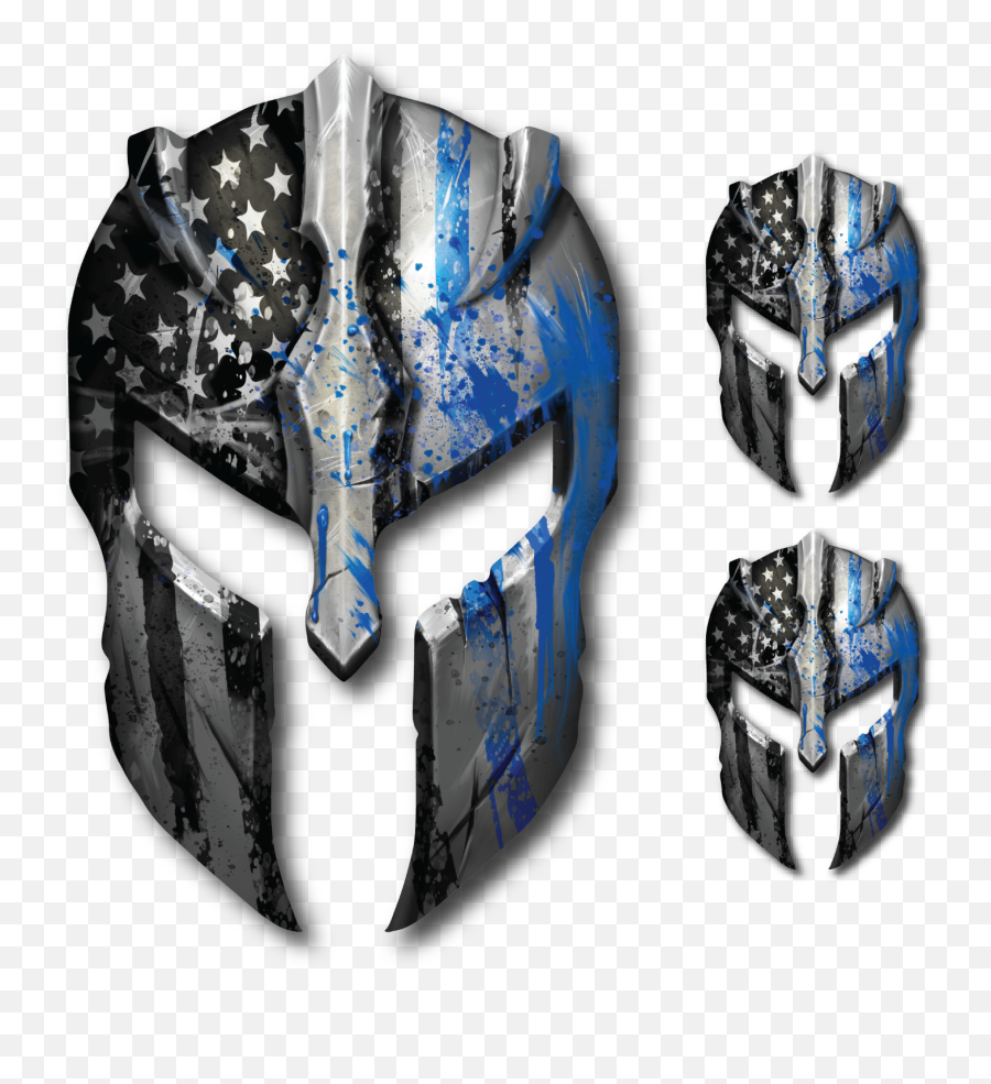 3x Molon Labe Spartan Helmet Police - Thin Blue Line Spartan Helmet Png,Molon Labe Logo