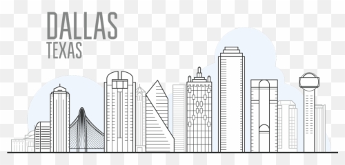 Dallas Skyline Png - Vertical