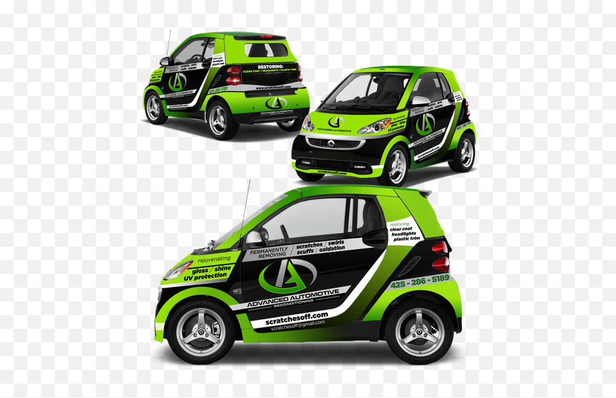 Smart Car Van Wrap - Hatchback Png,Smart Car Logo