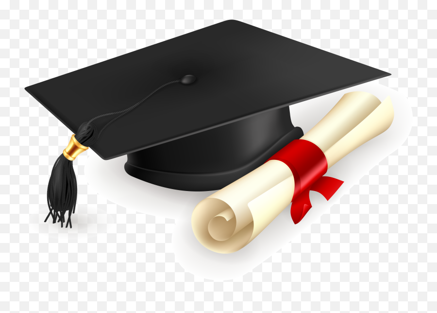 Transparent Background - Graduation Cap And Scroll Png,Degree Png