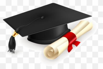 Transparent Background - Graduation Cap And Scroll Png,Degree Png