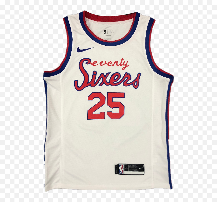 Simmons 25 Philadelphia 76ers Swingman White Nba Jersey By - Sleeveless Png,Icon Vest Size Chart