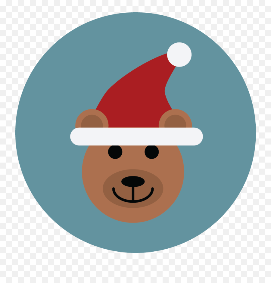 Christmas Bear And Santa Hat Design Icon Graphic By - Fictional Character Png,Santa Hat Icon