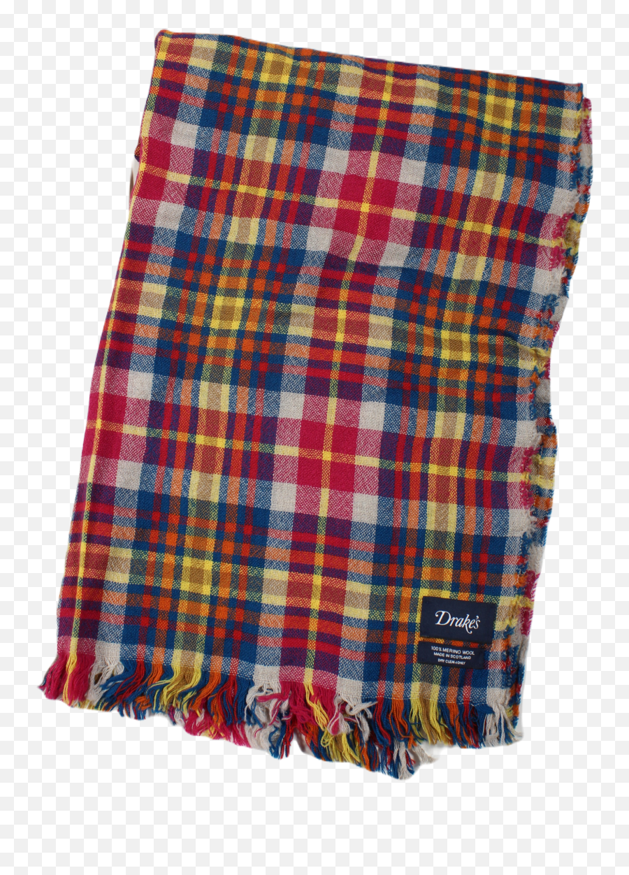 Drakeu0027s U2013 Multicolor Madras Plaid Merino Wool Scarf - Dixxon Lager Flannel Png,Scarf Icon