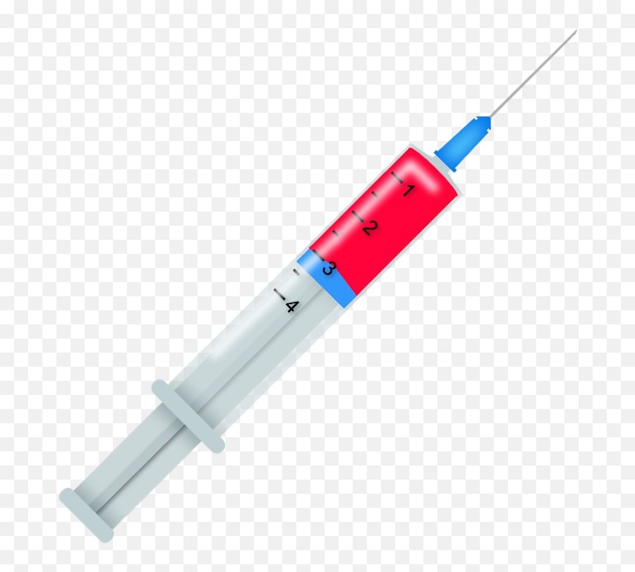 Syringe Clipart Blood - Vaccine Clipart Transparent Png,Syringe Transparent Background