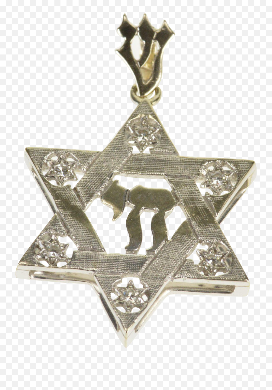 Download 14k Jewish Hebrew Chai Star Of David Diamond Symbol Png