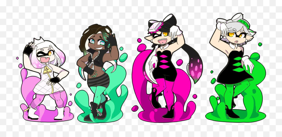 All Of The Waifus Splatoon Know Your Meme - Off The Hook Splatoon 2 Png,Splatoon 2 Png