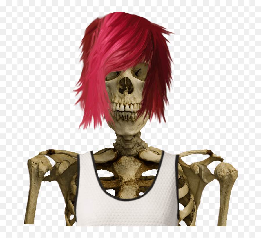 Red Haired Skeleton Transparent Background Free Png Images - Skeleton With Red Hair,Skeleton Png
