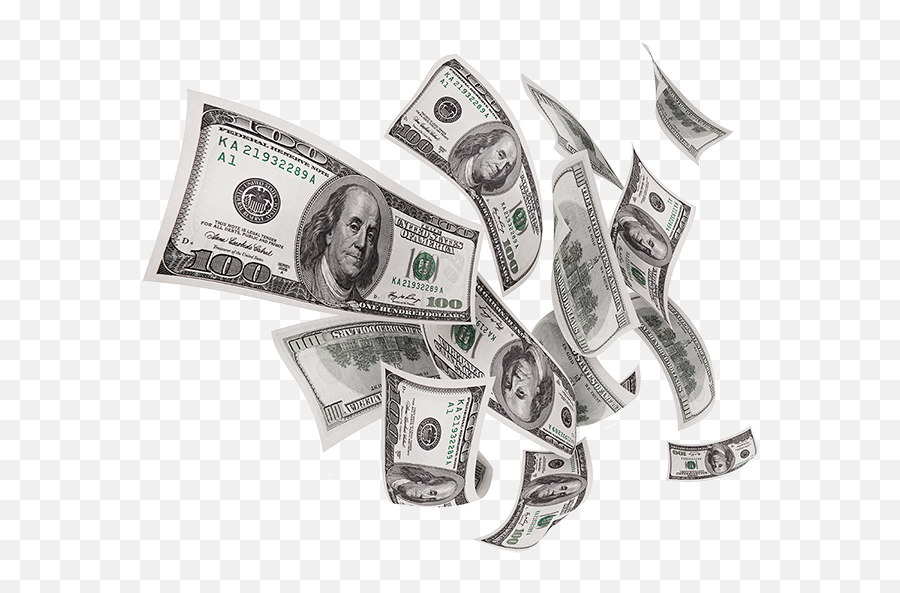 Money Flying Png - Transparent Flying Dollar Bill,Hundred Dollar Bill Png