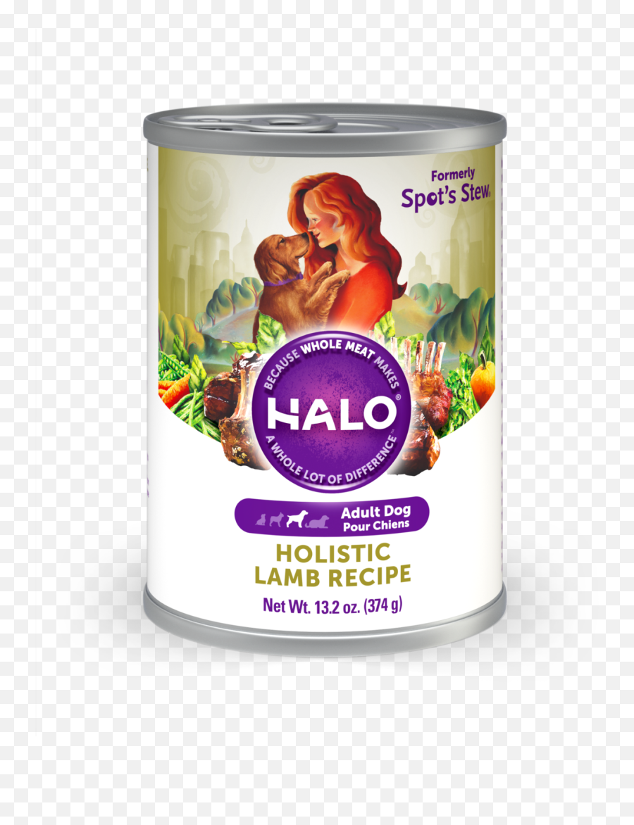 Halo Holistic Lamb Recipe Adult Dog Canned Food - Dog Food Png,Canned Food Png