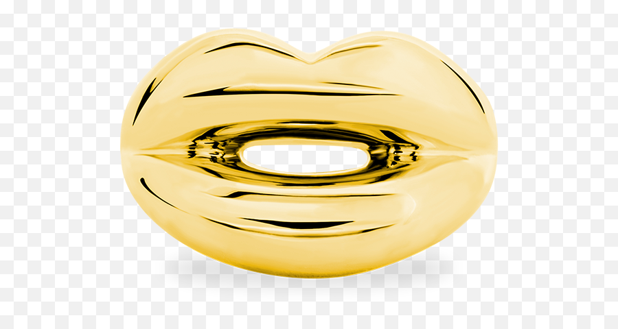 18k Gold - Heart Png,Gold Lips Png