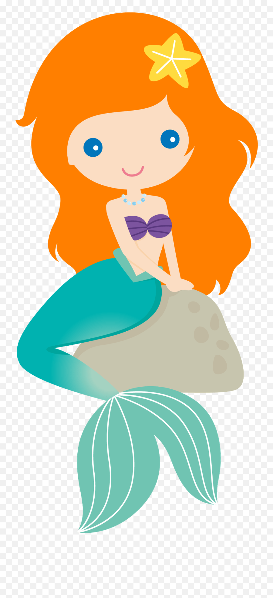 Baby Mermaid Clip Art - Cute Clipart Mermaid Png,Mermaid Clipart Png