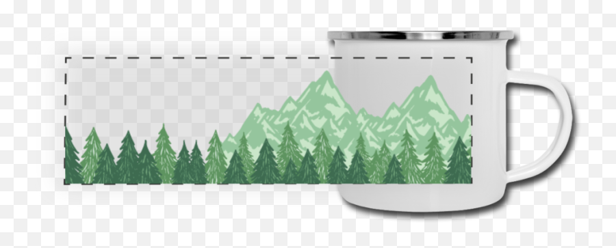 Download Mountains And Evergreen Trees Camper Mug - Mug Png Trees On Mountain Png,Evergreen Trees Png