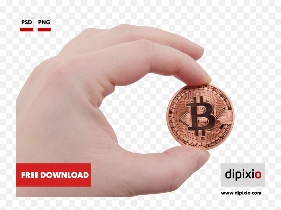 Bitcoin Coin In A Hand By Neryx Transparent PNG