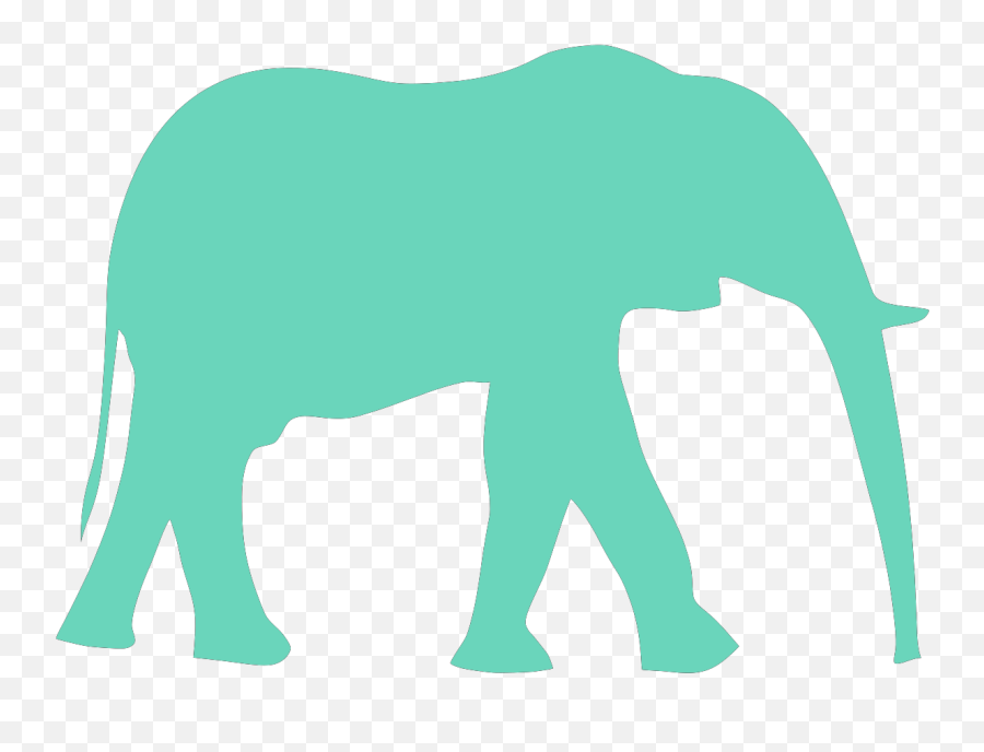 Blue Elephant Svg Vector Clip Art - Svg Clipart Silhueta De Um Elefante Png,Elephant Clipart Png
