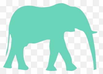 Blue Elephant Svg Vector Clip Art - Svg Clipart Silhueta De Um Elefante Png,Elephant Clipart Png