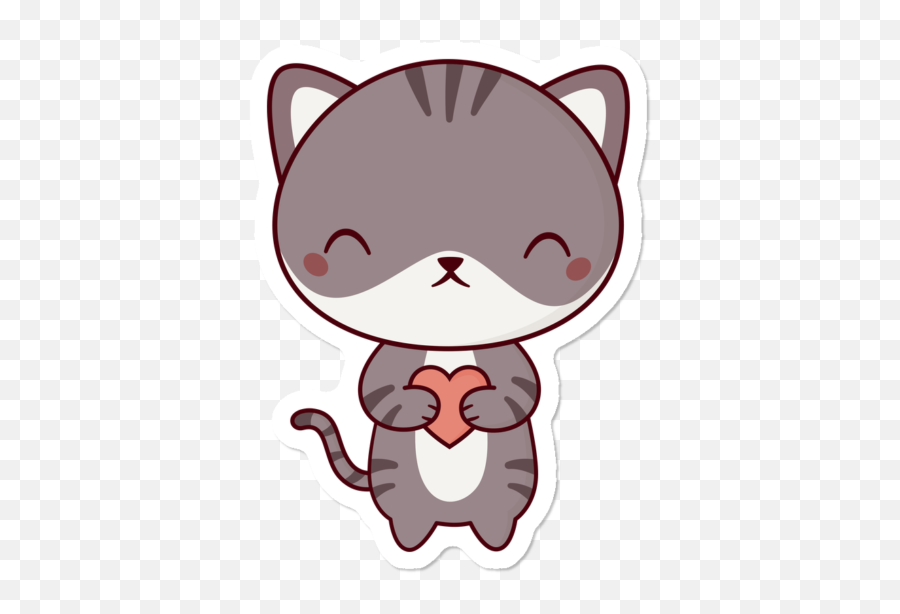 Download Kawaii Cute Kitten Cat - Cartoon Full Size Png Cute Cat Cartoon Transparent,Cute Cartoon Png