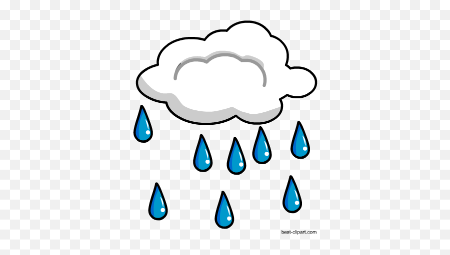 Rain Clipart Png Image - Smiling Sun And Cloud Png,Rain Clipart Png
