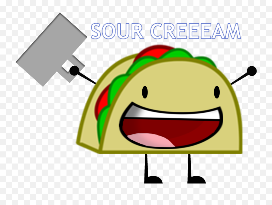 Download Taco Clipart Object Shows - Character Elimination Inanimate Insanity Taco Sour Cream Png,Taco Clipart Png