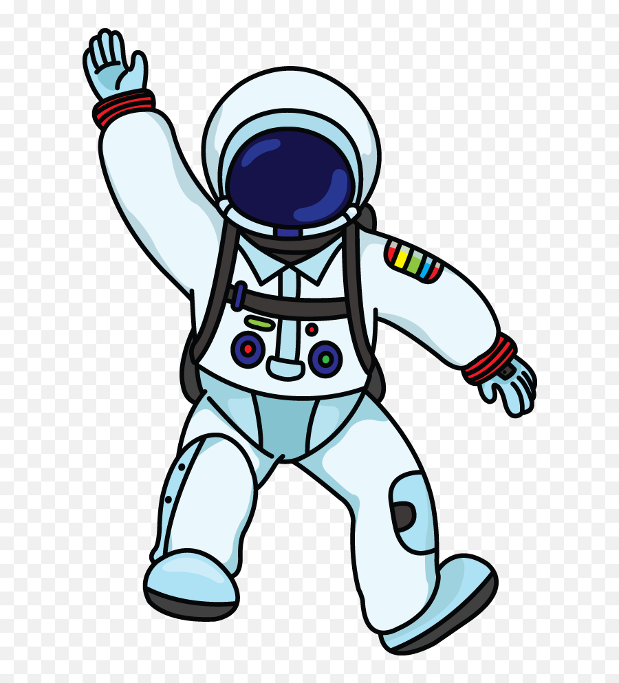 Here We Have A Step By Drawing Tutorial Of An - Cartoon Transparent Astronaut Png,Chalk Drawing Png