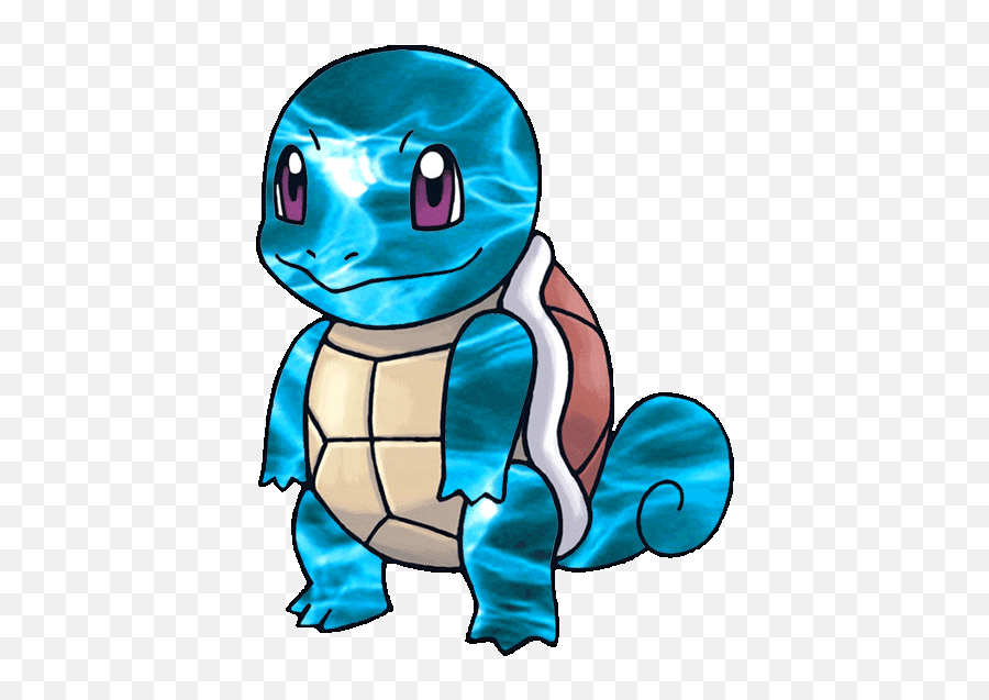 Squirtle With Aquatic Waves Glow - Water Type Pokemon Drawing Png,Squirtle Transparent Background