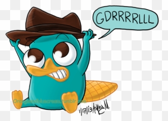 Download Hd Baby Perry S First Hat By - Platypus With A Hat Png,Perry The Platypus Png