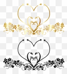 Free Photo Decorative Separator Line Art Divider Ornamental - Separateur Texte Avec Coeur png